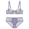 New Style French for Women Embroidery Lace Trim Ultra-Thin Soft Sexy Gathering Bra Set Breathable Underwear Lingerie