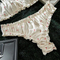 Sexy Ultra-Thin Underwear Set with Ruffles Shirring New Fashion Floral Print Woman Lingerie