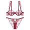 Ultra-Thin French Embroidery Lace Romantic for Women Soft Sexy Bra Set Underwear Lingerie