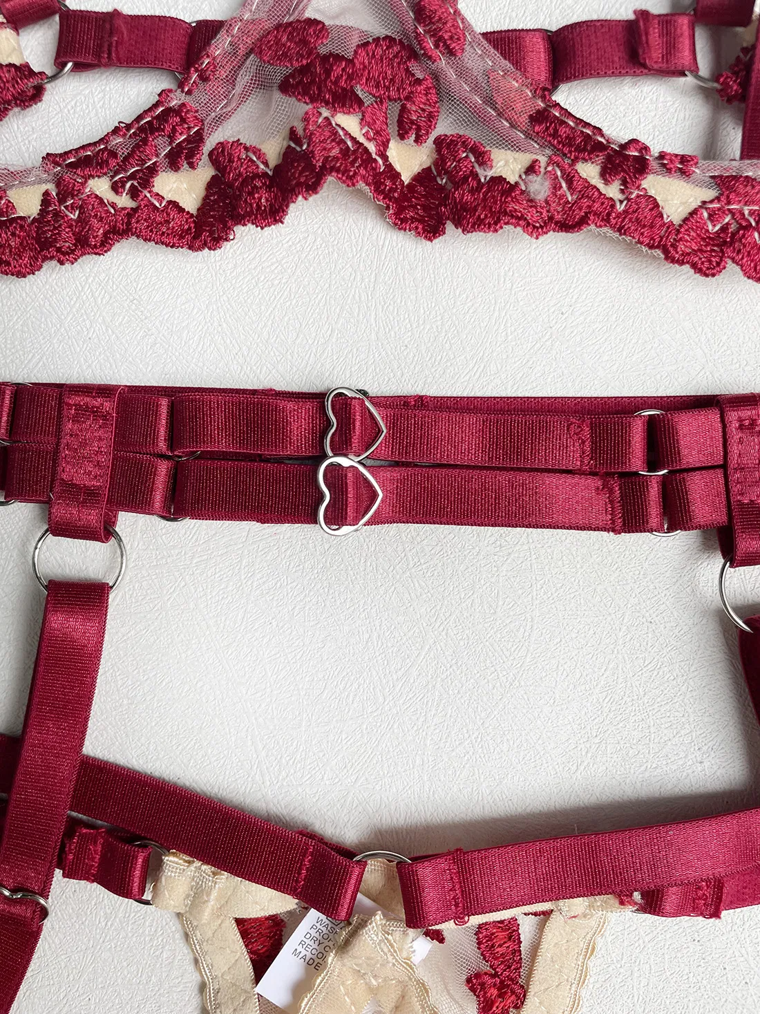 Wholesale Erotic Hollow out Transparent Underwear Set for Woman Sexy Heart-Shaped Lingerie