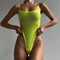 New Ultral-Thin Solid Color Lingerie Sexy See-Through Mesh Woman's One Piece Bodysuit