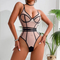 New Style Exotic See-Through Mesh Bodysuit for Woman Hot Tight One Piece Lingerie