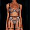 Wholesale Leopard Print Underwear Set Sexy Mesh See Through Women Lingerie