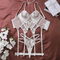 Wholesale Mesh Perspective Corset Underwear Set for Woman Sexy Luxury Embroidery Lingerie