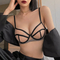 French Anti-Sagging Color-Blocking Mesh Sexy Breathable Gathering for Women Soft Bra Ultra-Thin Set Sexy Underwear Lingerie