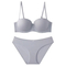 Wholesale Smooth Strapless Seamless Gathering Breathable for Women Soft Bra Breathable Ultra-Thin Set Sexy Underwear Lingerie