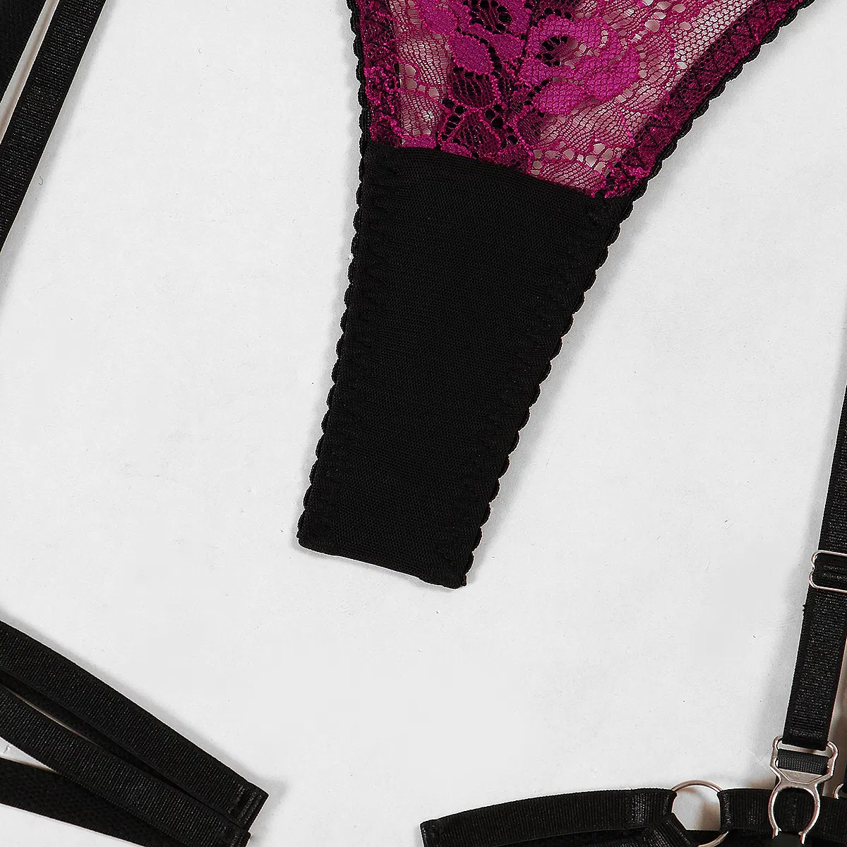 Sexy Flower Embroidered Eyelashes Lace Underwear Set Wholesale See Through Lingerie