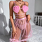 New Sheer Mesh Skirt Underwear Set Sexy Solid Color Women Newest Lingerie
