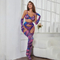 Wholesale Long Sleeve Underwear Set with Glove and Stocking Sexy Tie Dye Woman Lingerie