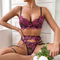 Sexy High Quality Heart-Shaped Embroidery Lace Bra Thong Set Hot Sell Garter Belt Woman Lingerie