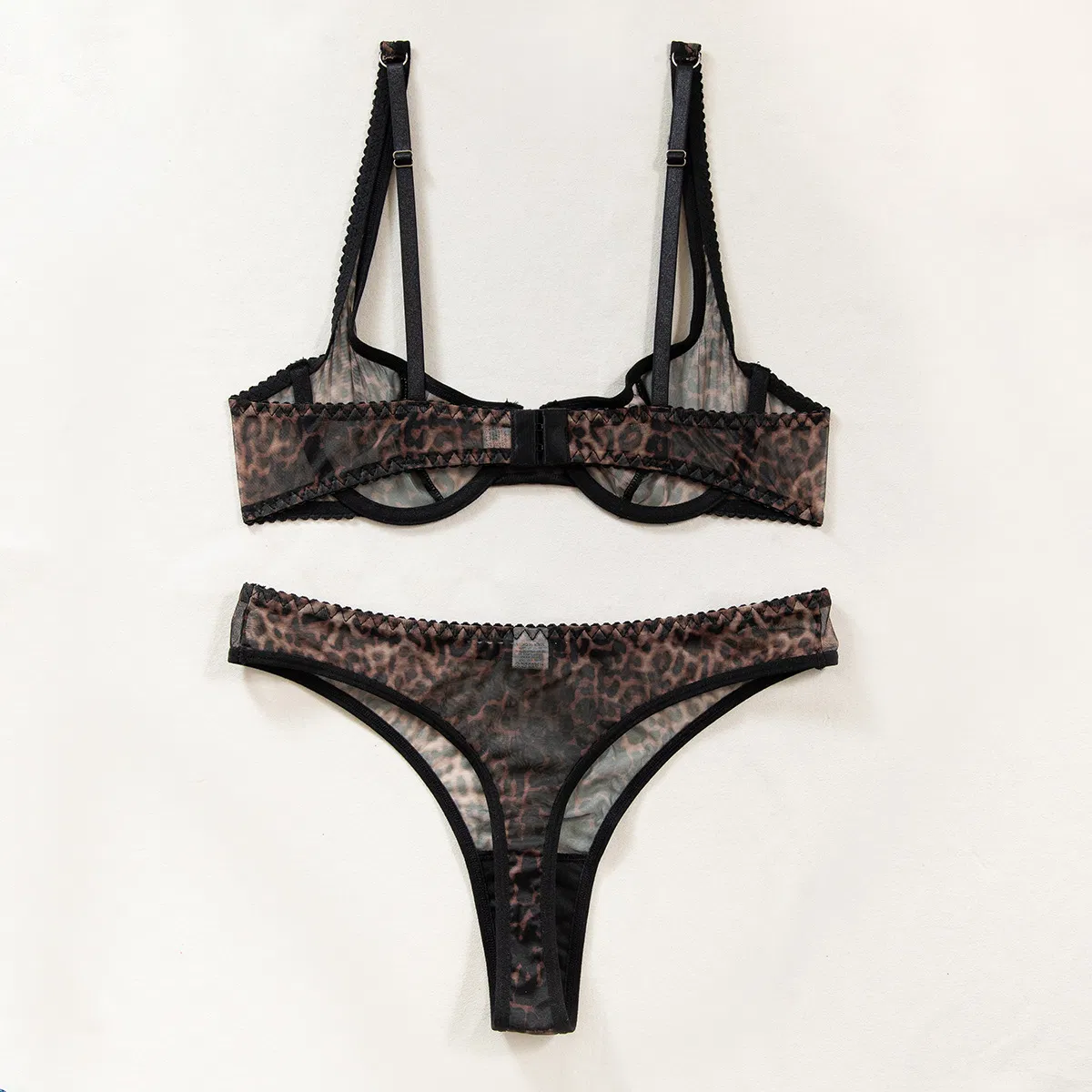 Wholesale See-Through Women's Underwear Set Sexy Ultral-Thin 2PCS Lingerie