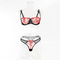 New Floral Embroidery Ultra Thin 2PCS Underwear Set for Woman Sexy Transparent Lingerie