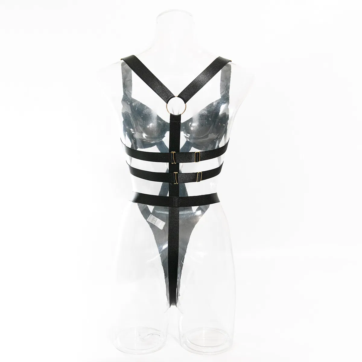 Wholesale Deep V Leather Underwear Set for Woman Sexy Hollow out One Piece Lingerie