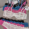 Women Breathable Lace Bra Set Sexy Embroidery Comfort Half Cup See Through Underwear