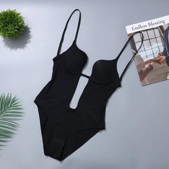 Seamless Breathable Tummy Control Abdomen Push up Backless Shapewear Sexy Bodysuit for Women
