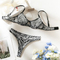 Sexy Women Newest Underwear Set Hot Transparent Mesh Leopard Print Lingerie