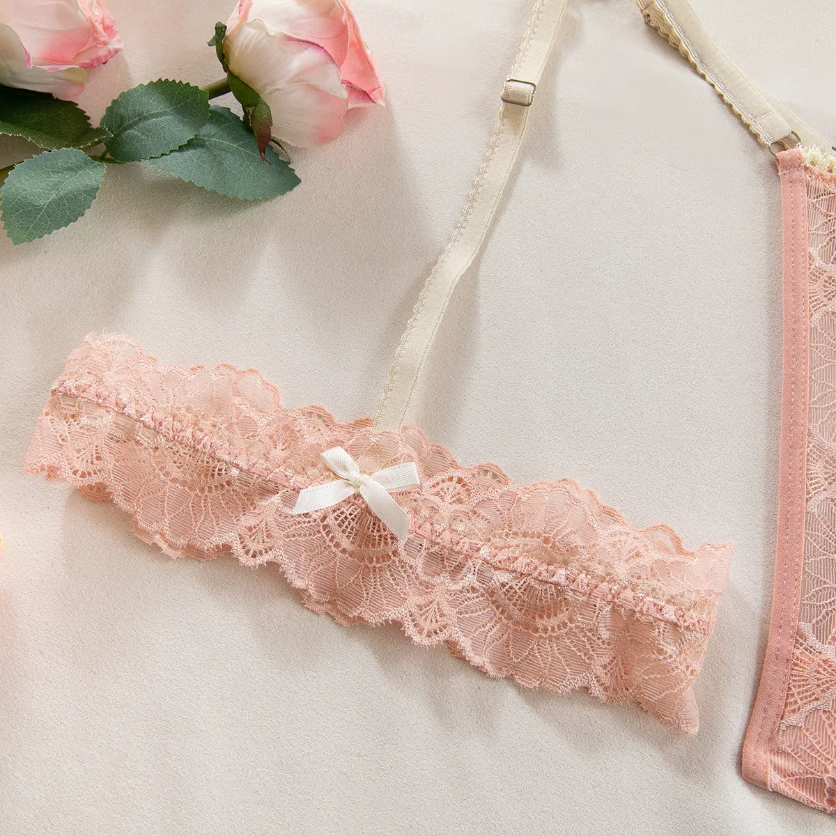 Sexy See-Through Mesh Bra Set New Arrival Factory Embroidery Woman Lingerie