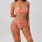Wholesale See-Through Mesh Embroidery Bra Set Sexy Three-Piece Woman's Lingerie