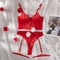 Sexy Embroidered Woman's Underwear Set Wholesale High Quality Christmas One Piece Lingerie