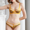 Wholesale French Hollow out See-Through Cheetah Print Ruched Breathable Ultra-Thin Gathering Bra Set Underwear Sexy Lingerie