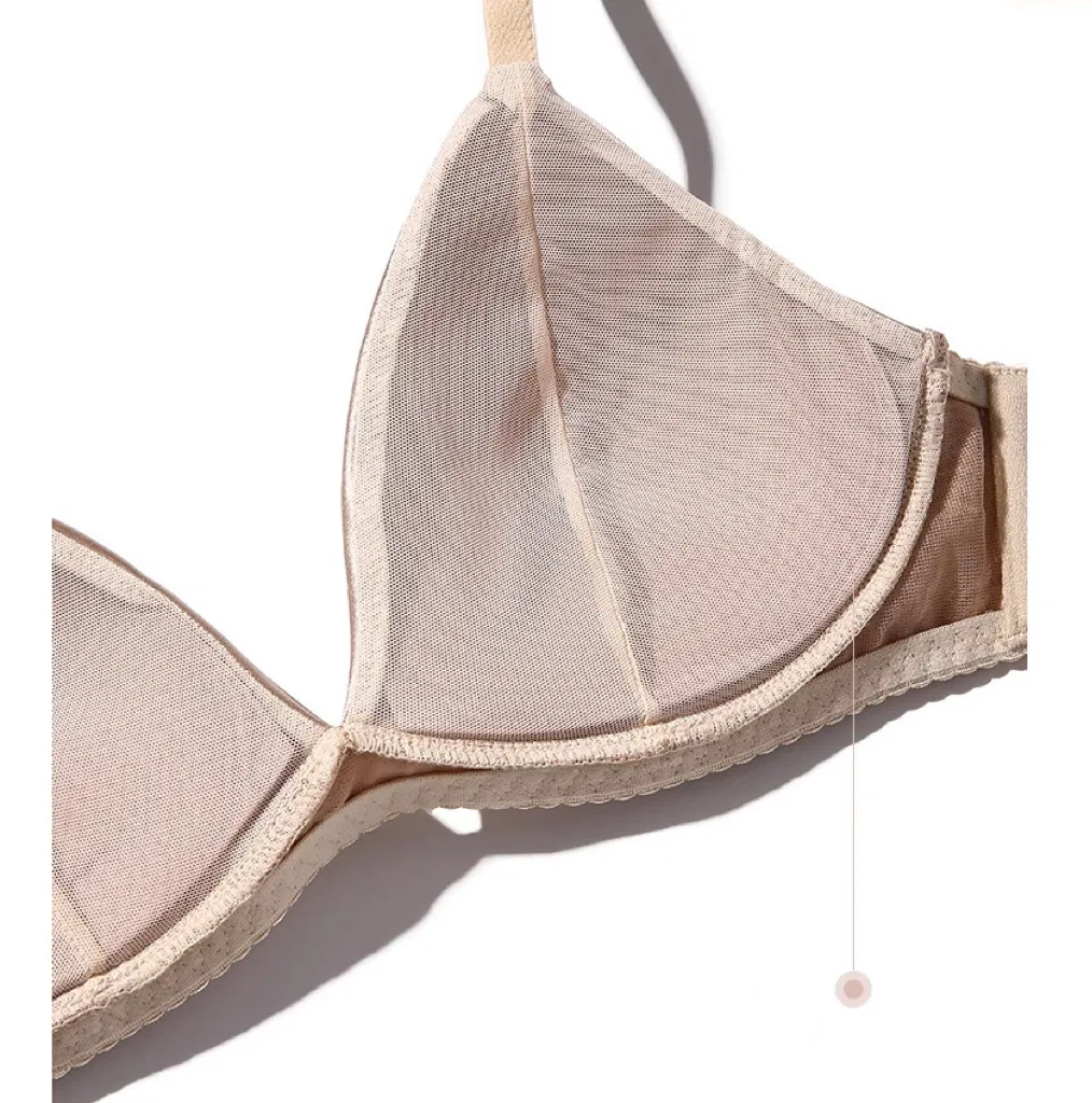 Underwear Wholesale French Ultra-Thin Romantic for Women Satin Soft Sexy Bra Set Lingerie