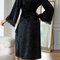 Wholesale Long-Sleeved Sleepwear Nightwear Sexy Microfiber Lace Woman's Robe