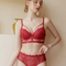 New Style French Gathered Embroidery Lace Trim Sexy Breathable Ultra-Thin for Women Soft Sexy Bra Set Underwear Lingerie