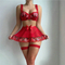 Sexy Embroidery Underwear Set for Woman Wholesale Perspective Mesh Lingerie