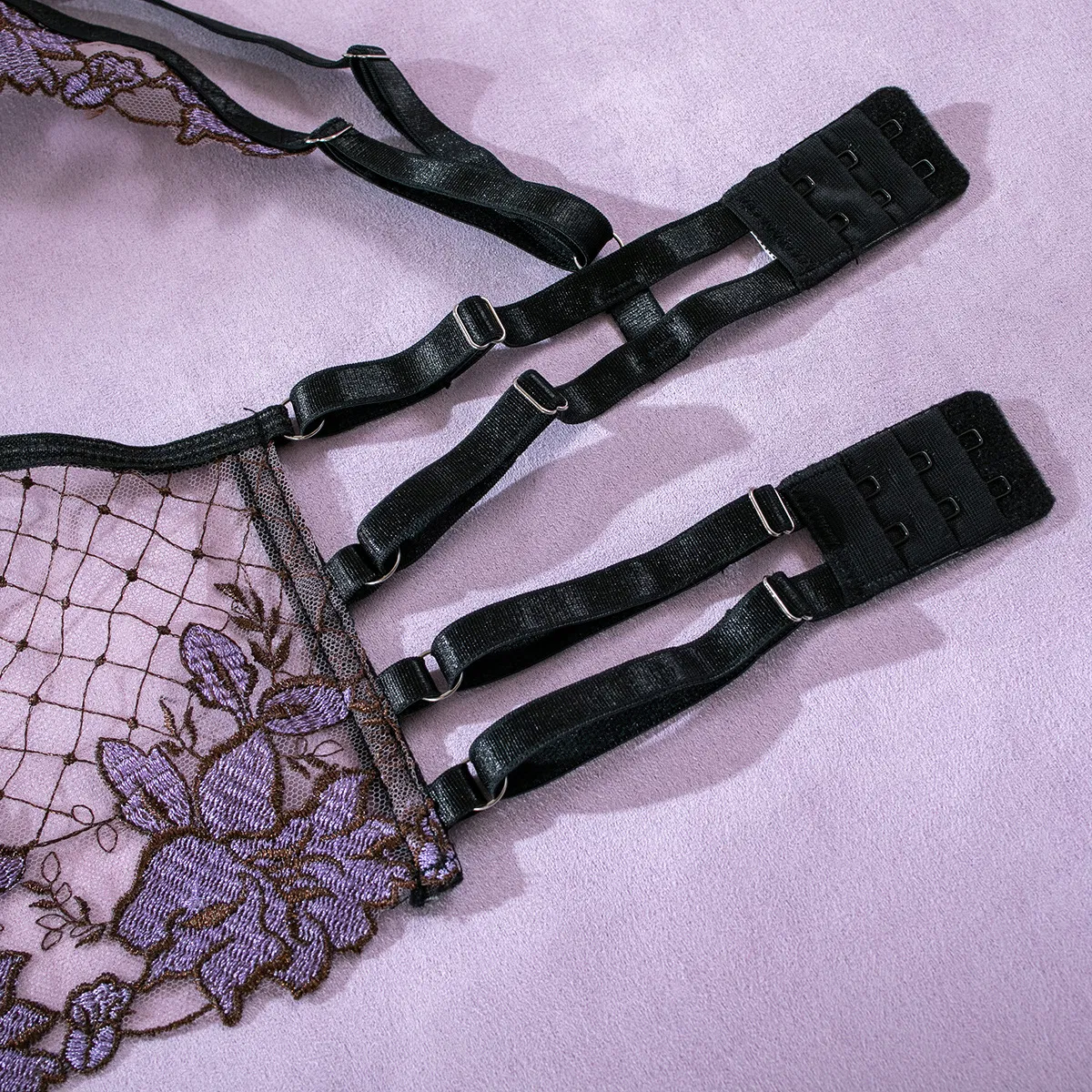 Wholesale Hollow out Underwear Set for Woman Sexy Erotic Embroidered Lingerie