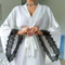 Wholesale V-Neck Satin Woman Lace Nightwear Sleepwear Sexy High-Quality Solid Color Robe