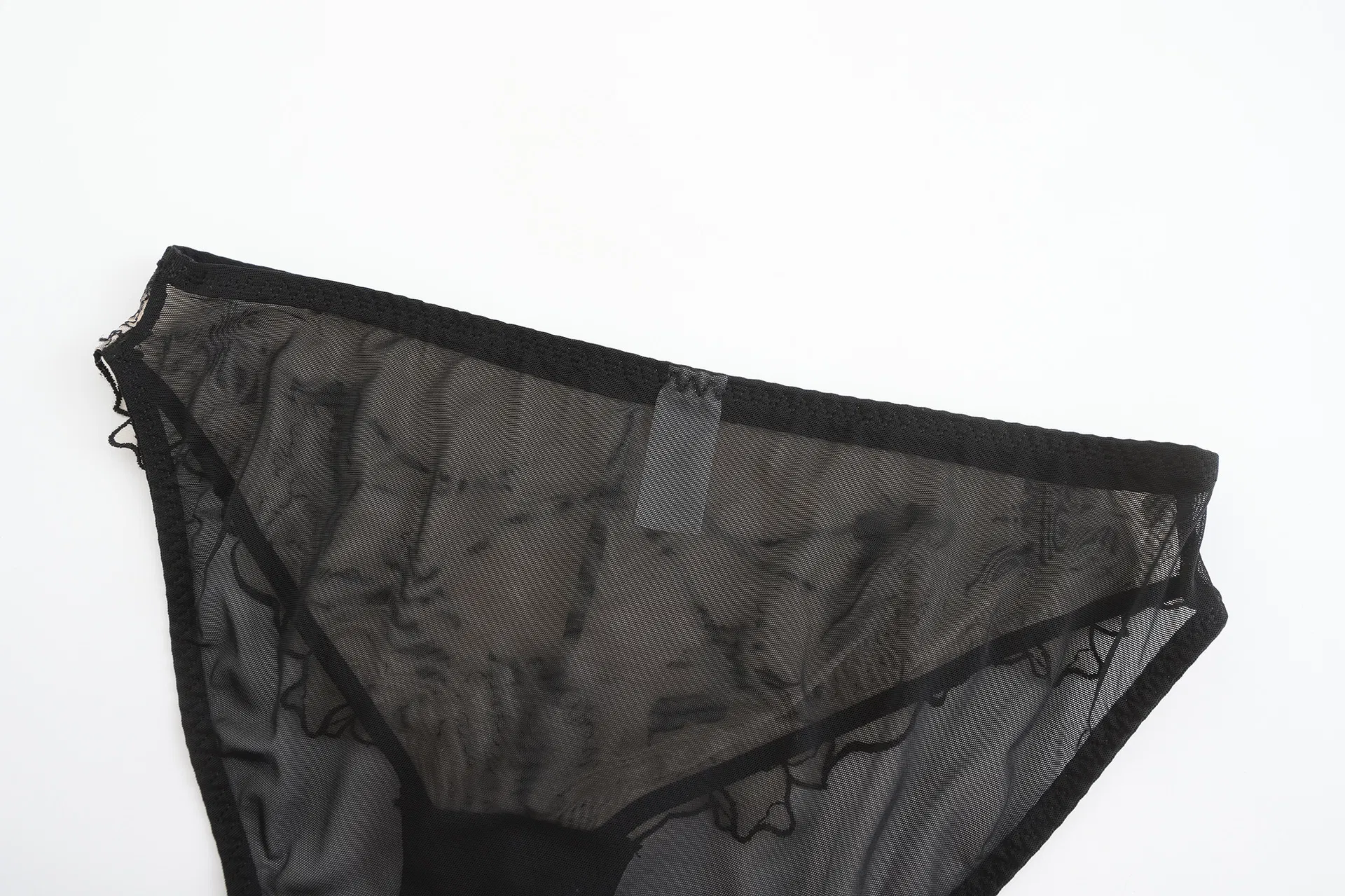 2025 Mesh Embroidery Contrasting Color Lace Seduction Lace for Women Soft Bra Breathable Ultra-Thin Set Sexy Underwear Lingerie