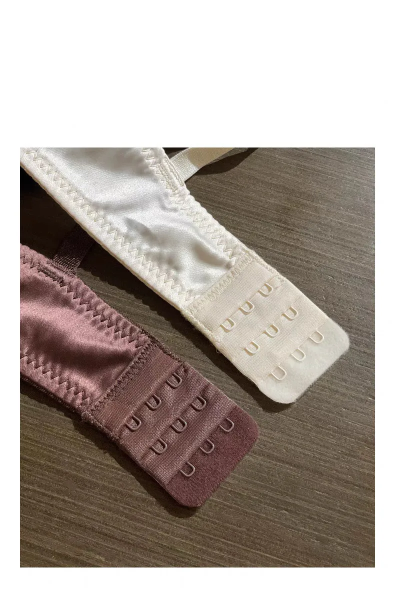Wholesale for Women French Solid Color Breathable Deep V Satin Ultra-Thin Underwear Soft Sexy Bra Set Lingerie