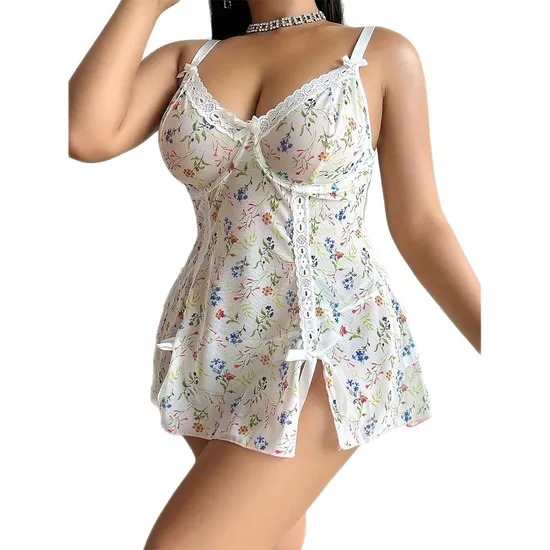 New Style Ultral-Thin Plus Size Bra and Panty Set Sexy See-Through Lingerie