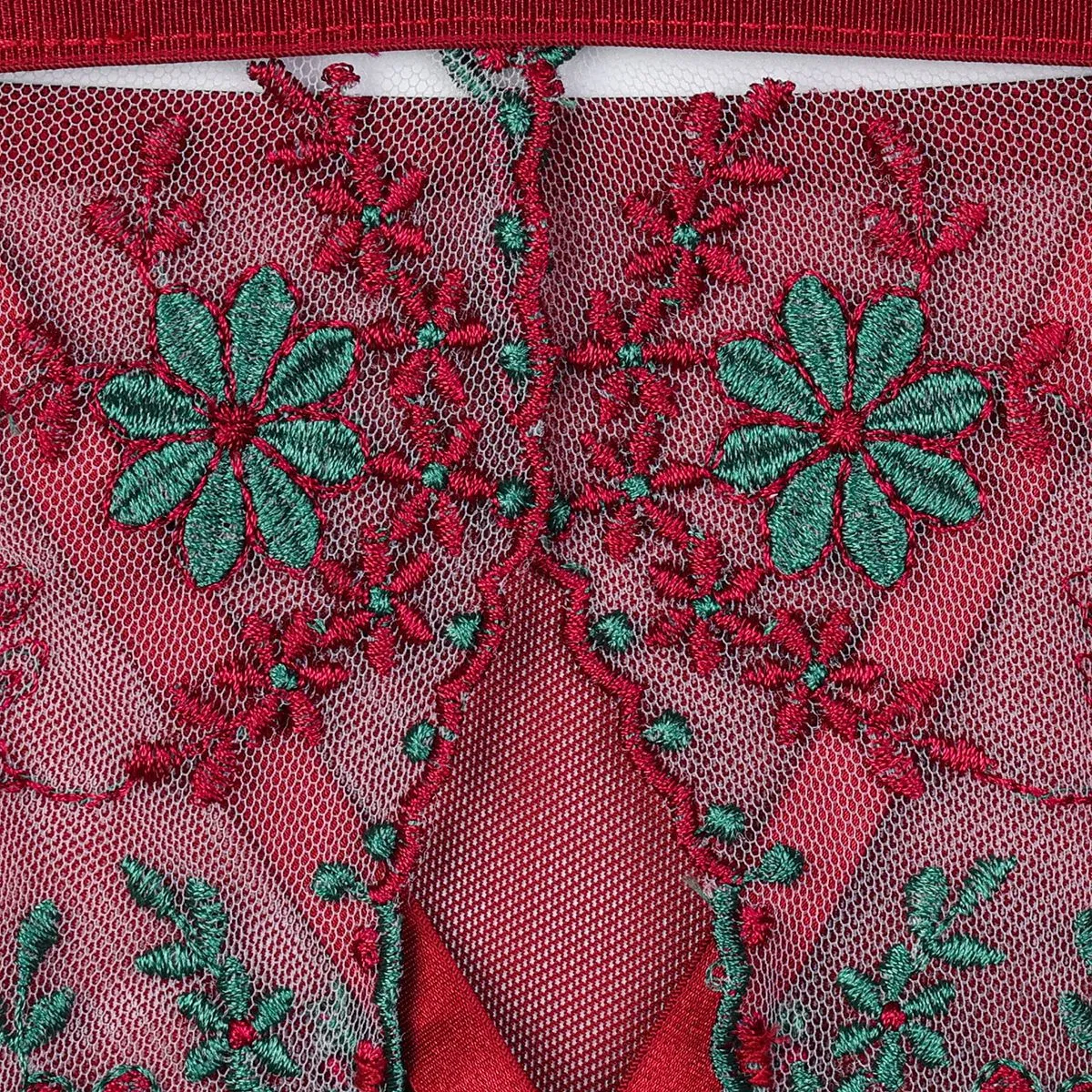 New Arrivals See-Through Mesh Skirt Bra Set Sexy Floral Embroidered Women Lingerie