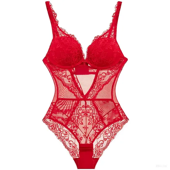 Wholesale Underwear Sexy One Piece Lingerie for Women French Transparent Lace Erotic Bodysuit Sexy Jumpsuit