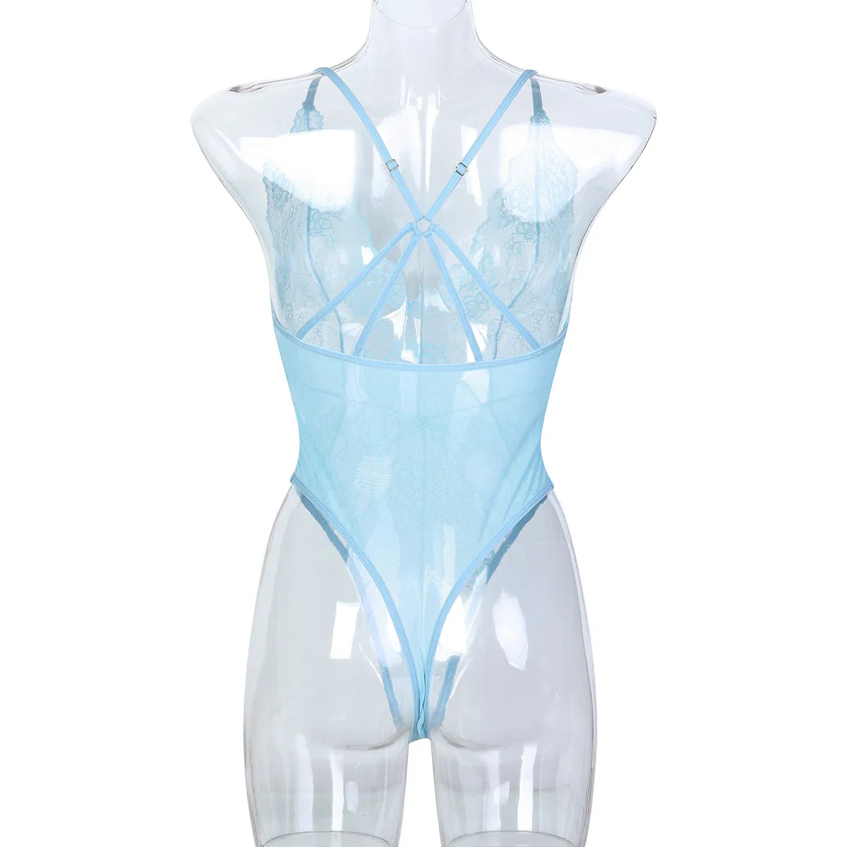 Wholesale V-Neck Hanging Neck One Piece Underwear Set Sexy Thin Embroidered Lace Lingerie