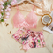 Wholesale Satin Embroidered Lace Underwear Set for Woman Sexy Short Sleeve Two-Piece Lingerie