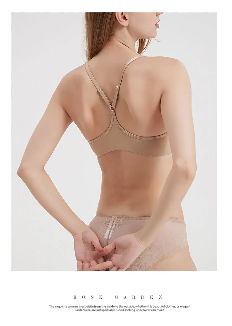 Wholesale Sexy French Ultra-Thin Bra Lace for Women Front-Buttoned Set Underwear Lingerie