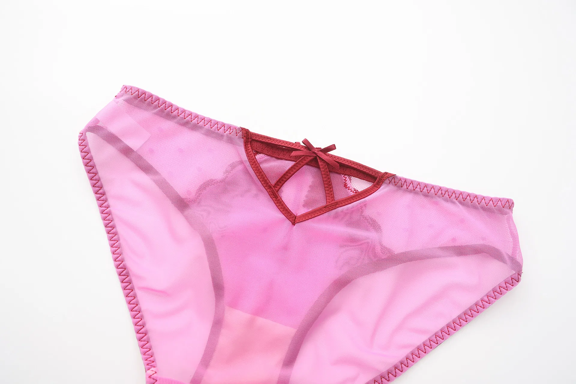 New French Mesh Embroidered Ultra-Thin Gathering Bra Set High Split Halte Underwear Sexy Lingerie