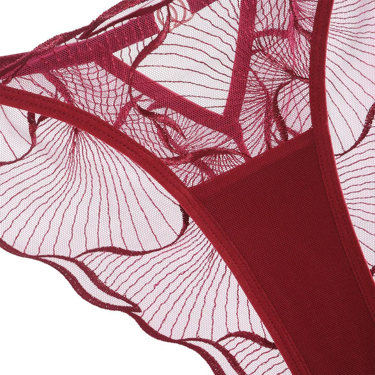 Ultra-Thin French Embroidery Lace Romantic for Women Soft Sexy Bra Set Underwear Lingerie