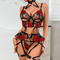 Wholesale Floral Embroidered Underwear Set Sexy Elegant Transparent Mesh Lingerie