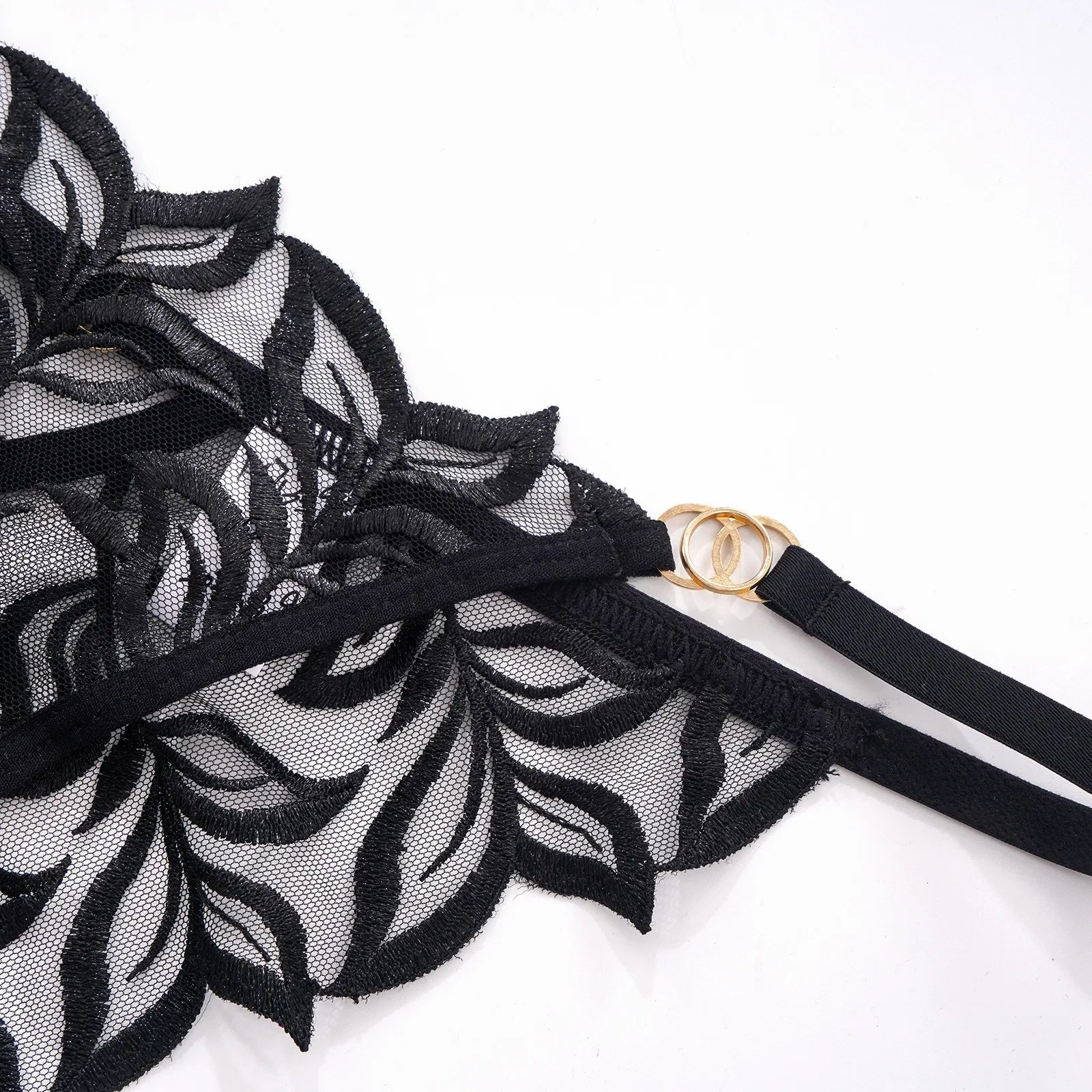 2025 French Embroidery Lace Trim Sexy Breathable Gathering for Women Soft Bra Breathable Ultra-Thin Set Sexy Underwear Lingerie