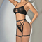 Wholesale Cross-Hollowed Underwear Set for Woman Sexy Transparent Mesh Lingerie