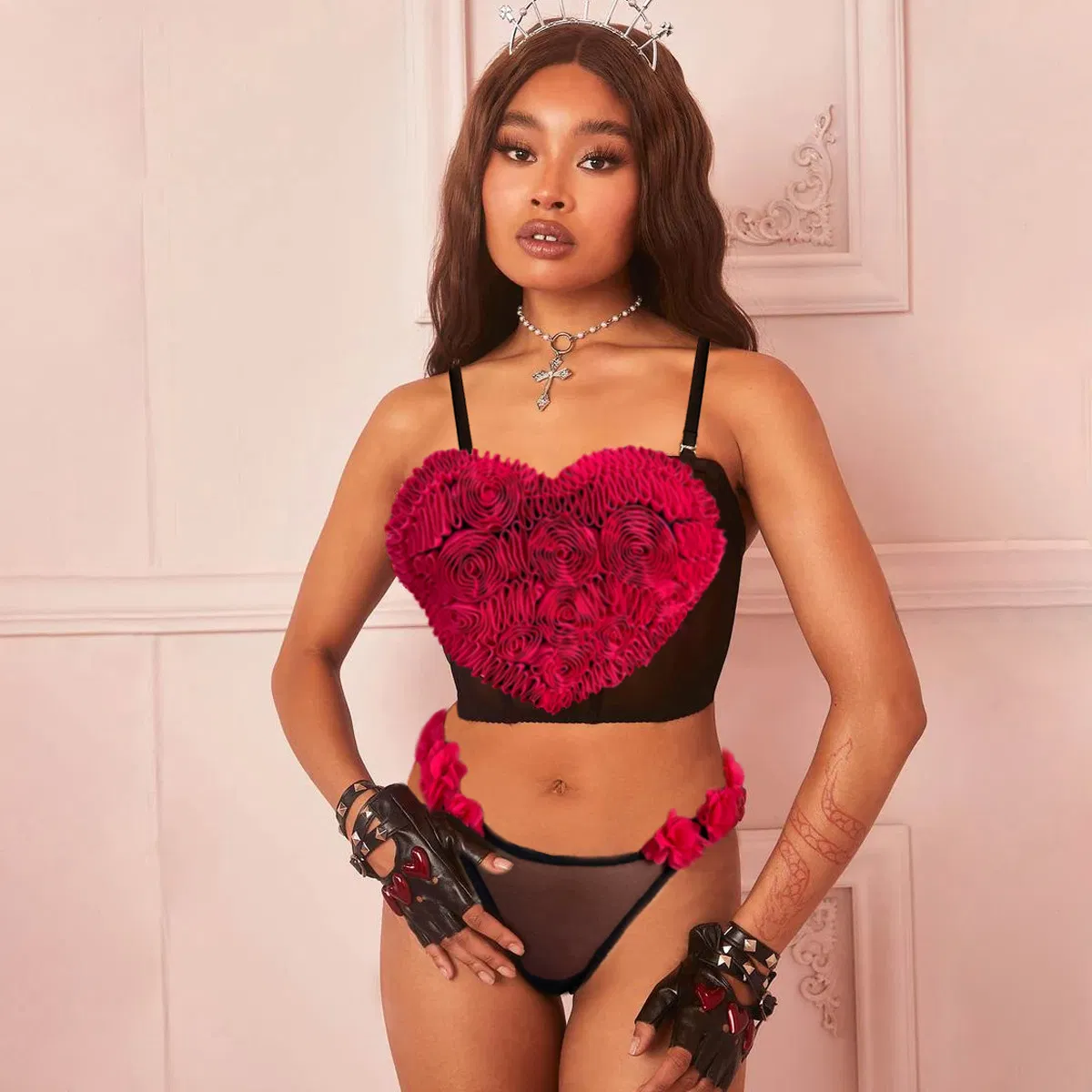 Wholesale 3D Heart Transparent Underwear for Woman New Fashion Ultra-Thin Lingerie