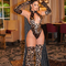 Wholesale Halter Deep-V Backless Underwear Set with Gloves Sexy Leopard Print Lingerie