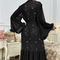 New Fashion V-Neck Long Sleeved Nightgown Sexy High Quality Solid Color Glitter Women's Robe