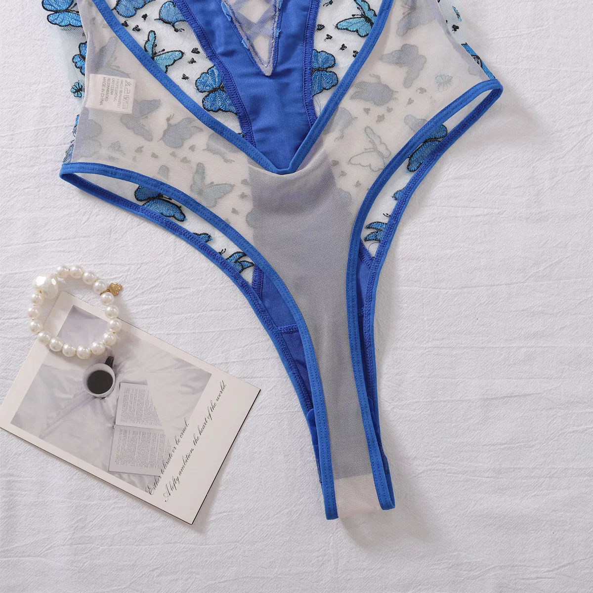 New Arrival Embroidery Lace One Piece Lingerie Set Sexy Body Shaping Women Bodysuit
