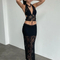 New Fashionable Embroidery Lace Hanging Neck Bra Set Hot Sleeveless Woman Lingerie