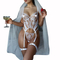 Sexy Solid Color Transparent Mesh Underwear Set for Woman Wholesale Embroidery Lace Lingerie